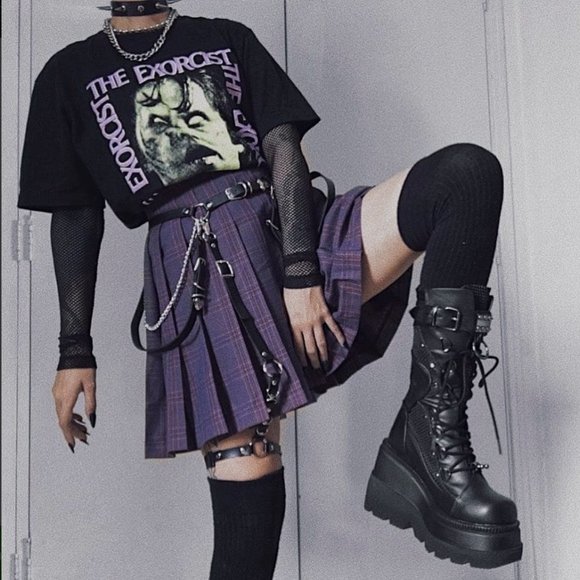 DEMONIA Shaker-70 Calf-High Boots NWOT size US 6 - Picture 2 of 7